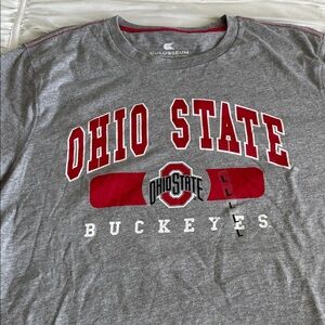 Colosseum Gray & Red Ohio State Buckeyes Shirt